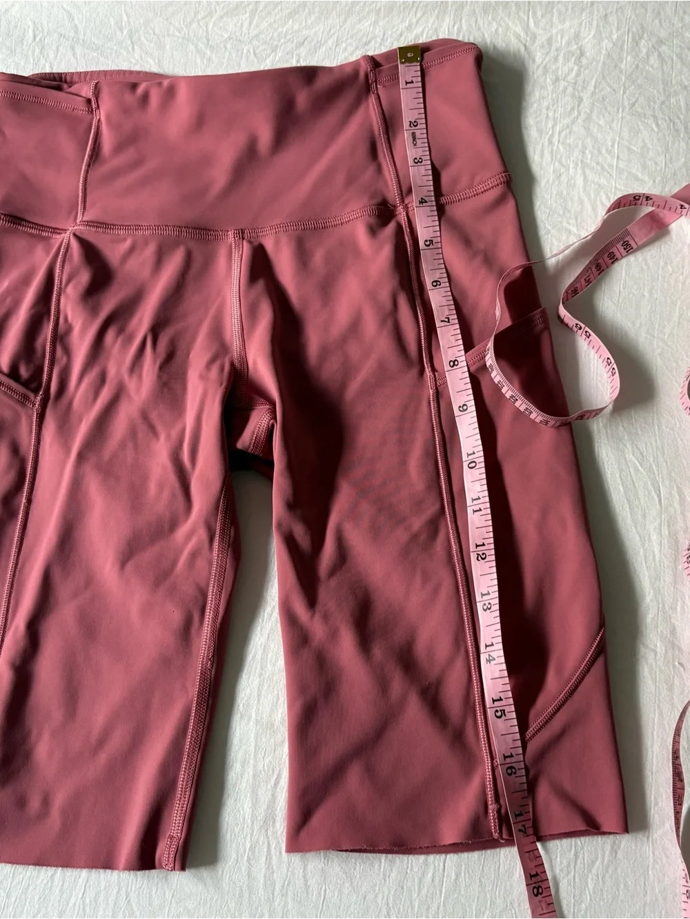 Lululemon Women's Rose Pink High Rise “Fast and Free” Bike Shorts